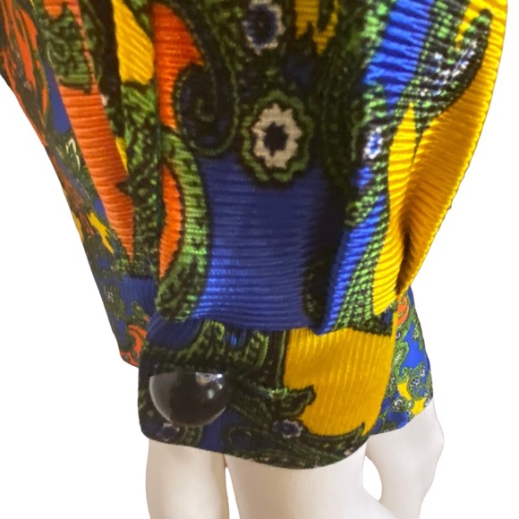 Vintage 70s Mod Floral Paisley Midi Dress - Picture 9 of 14